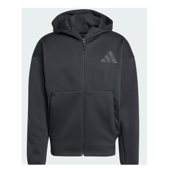 Adidas Z.N.E. Full Zip Hooded Track Sweat Jacket Black Kids Size M New With Tag - Picture 1 of 9